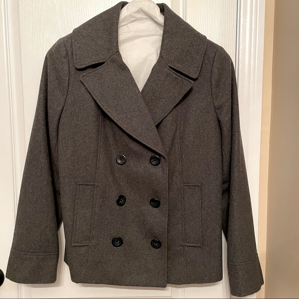 Merona Gray Wool Blend Pea Coat